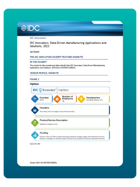 IDC Innovators: Data-Driven Manufacturing Applications and Solutions, 2023