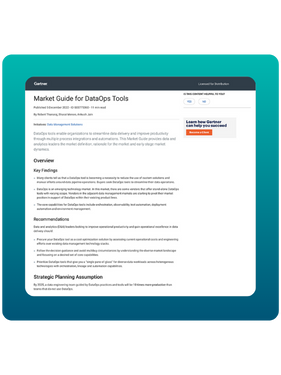 Market Guide for DataOps Tools