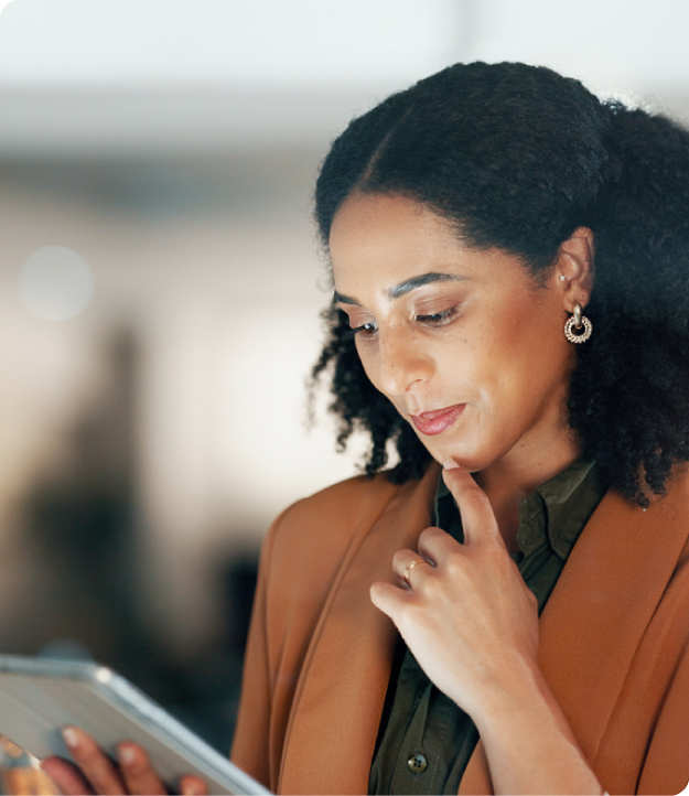 Woman reading HighByte news