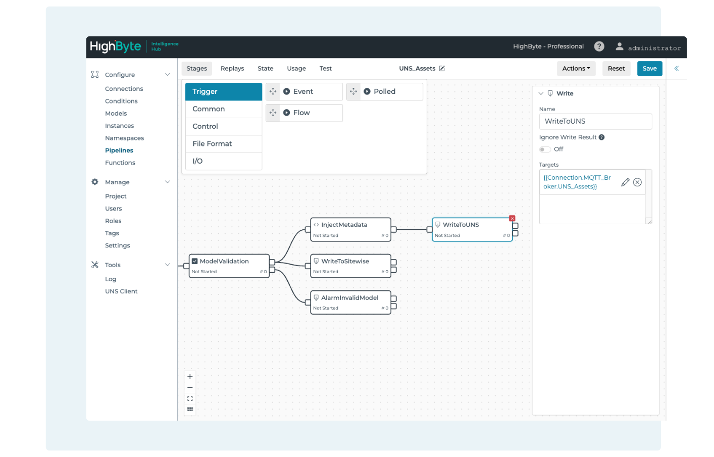 Pipelines product shot for AWS 